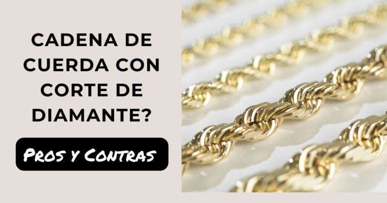 cadena de cuerda con corte de diamante