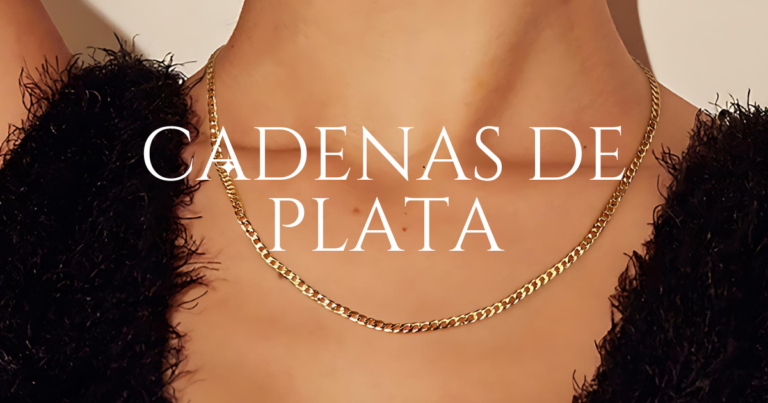 mujer cadenas de plata